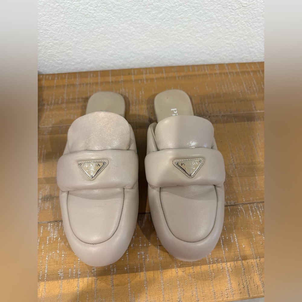 Prada Women's Cream Mules